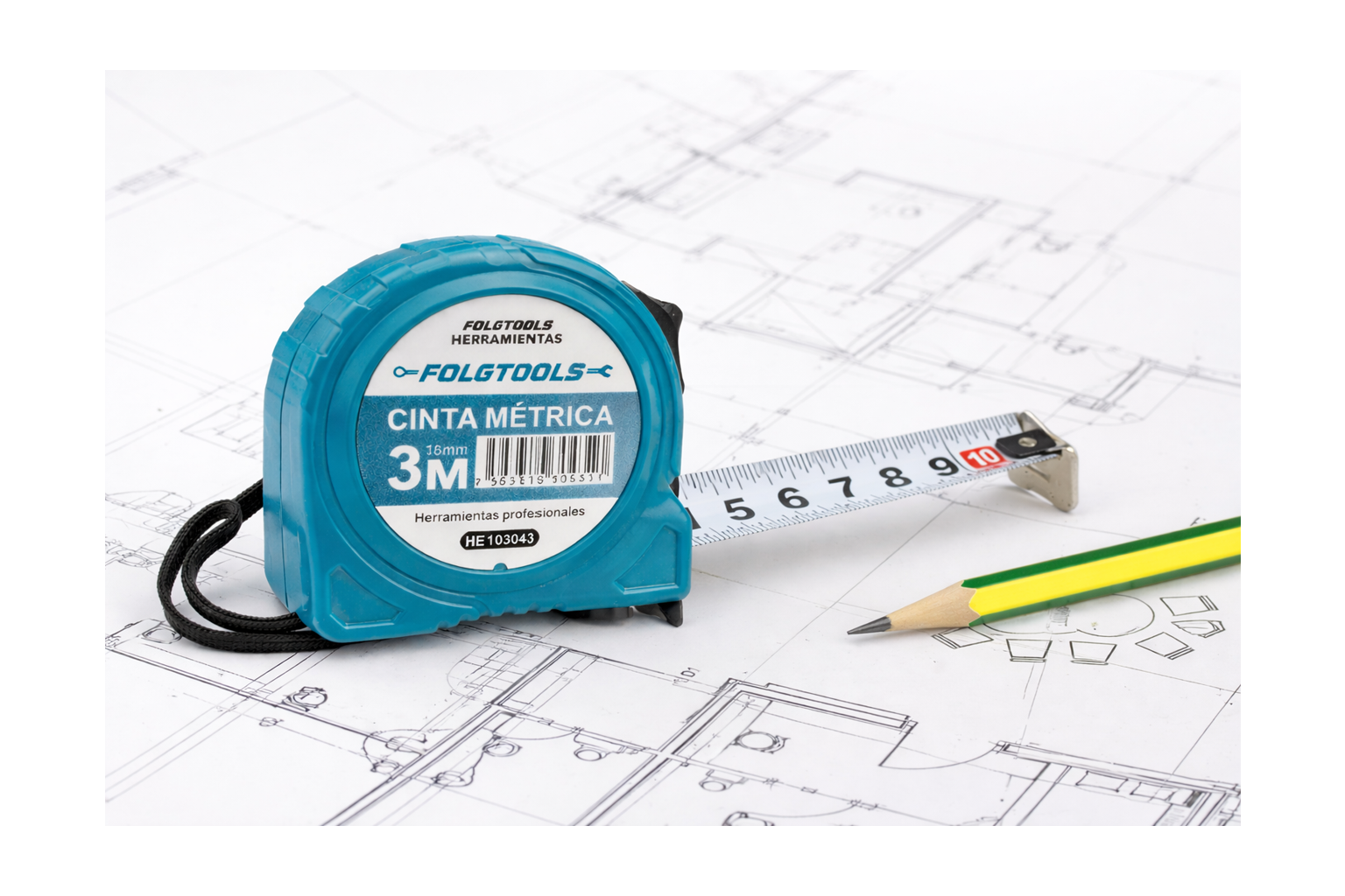 FLEXÓMETRO INDUSTRIAL 3M | CINTA MÉTRICA DE ALTA RESISTENCIA-FOLGTOOLS