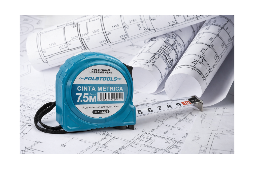 Flexómetro Industrial 7.5M/ Cinta métrica de alta resistencia-FOLGTOOLS