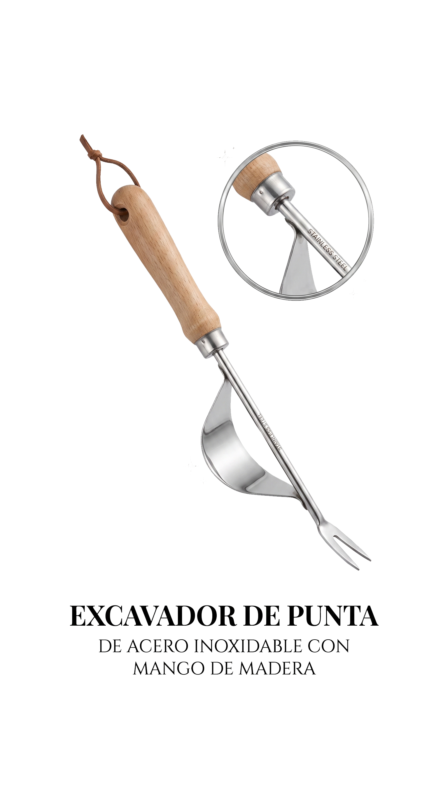 Excavador de Punta y Arrancador de Raíces para Jardinería-FOLGTOOLS