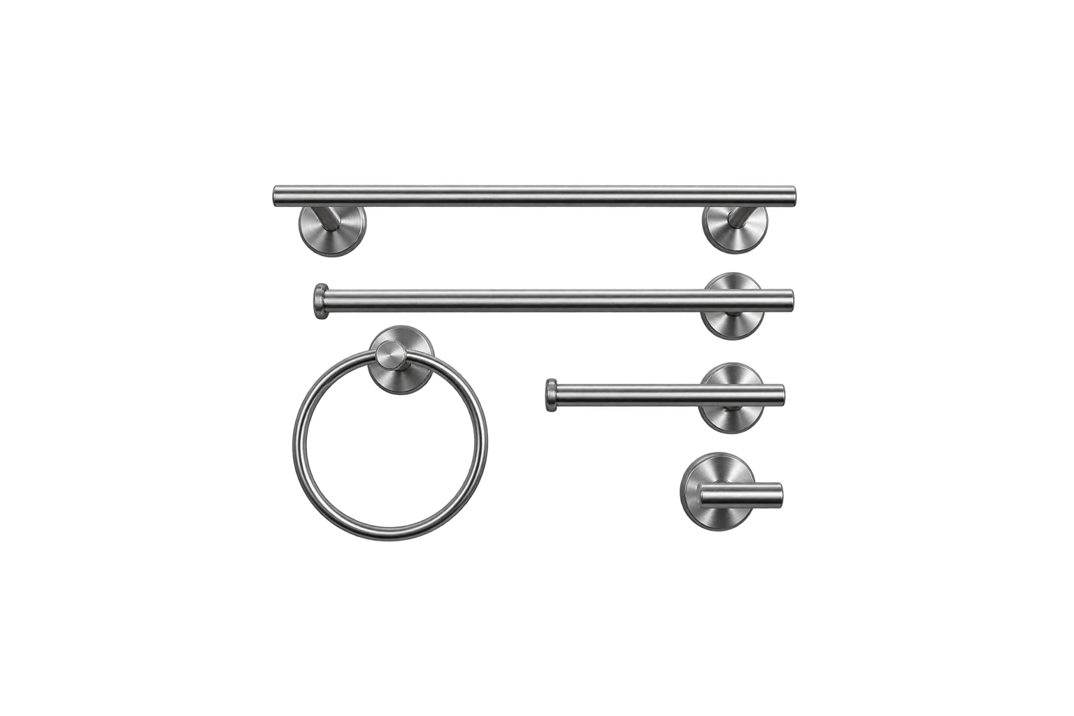 Juego de Accesorios para Baño 5 Piezas Satinado FOLGVEX®
