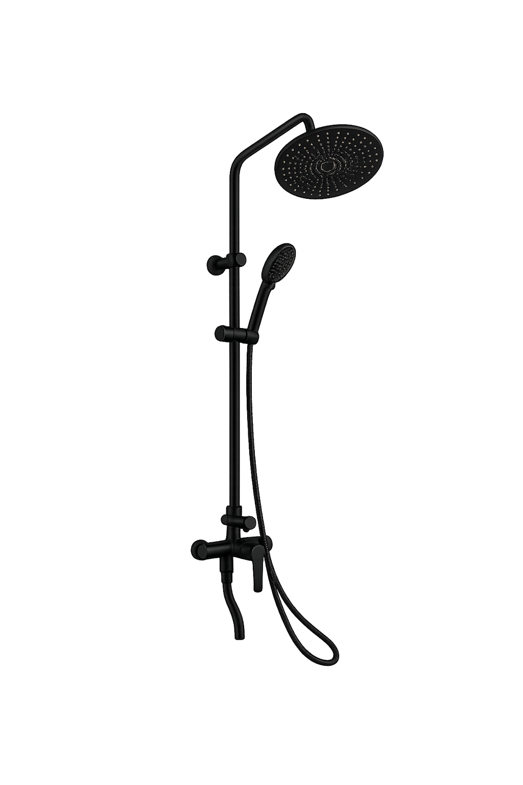 Kit de Ducha de Columna Multifuncional Negro Mate | Serie Inox-Hydro | FOLGVEX