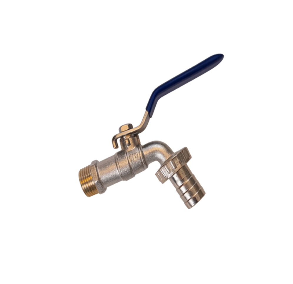 Llave Tipo Esfera  de Latón 1/2” (13 mm) con Adaptador para Manguera-FOLGVEX