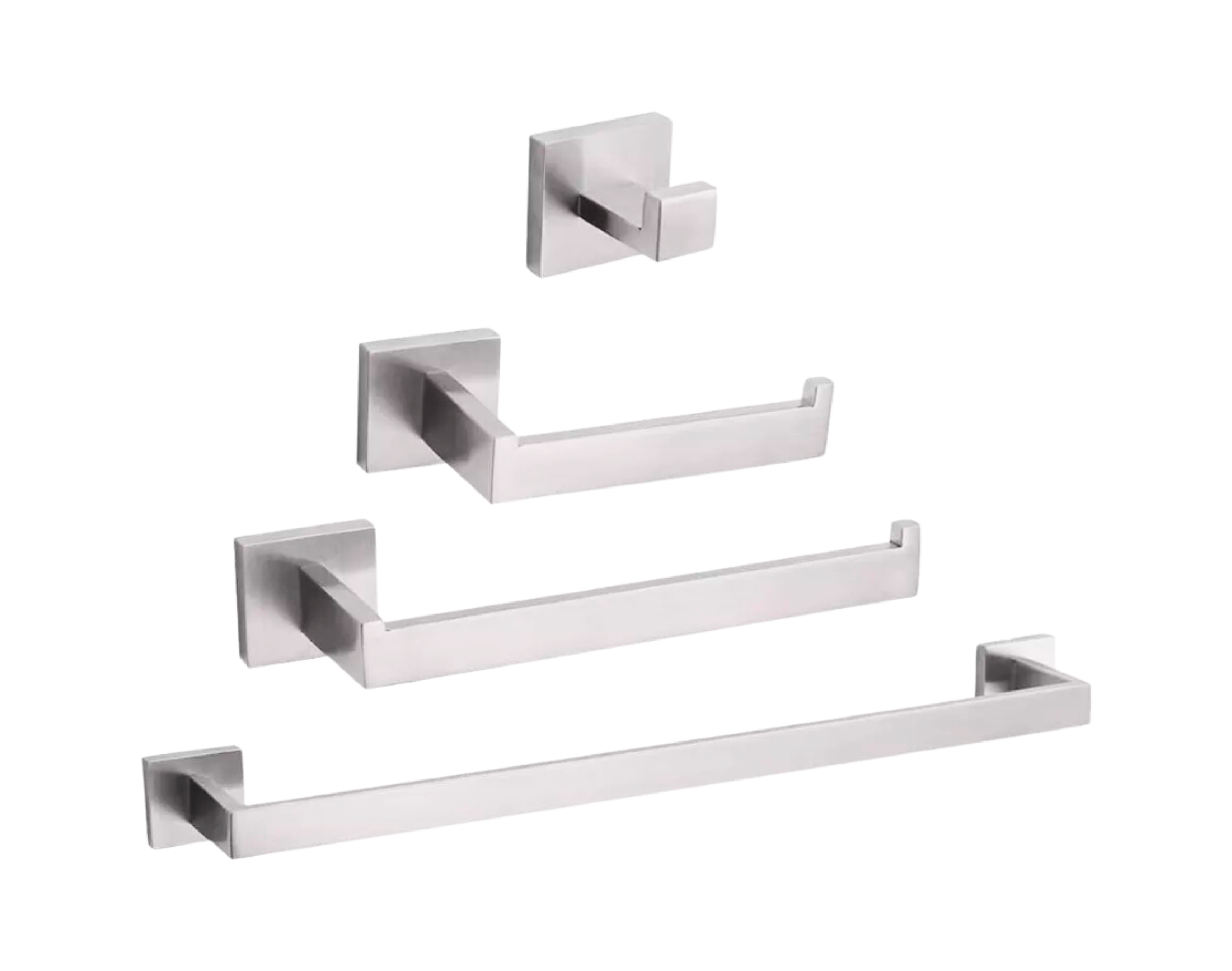 Set de Accesorios de Baño Premium – 4 Piezas Cromado-FOLGVEX