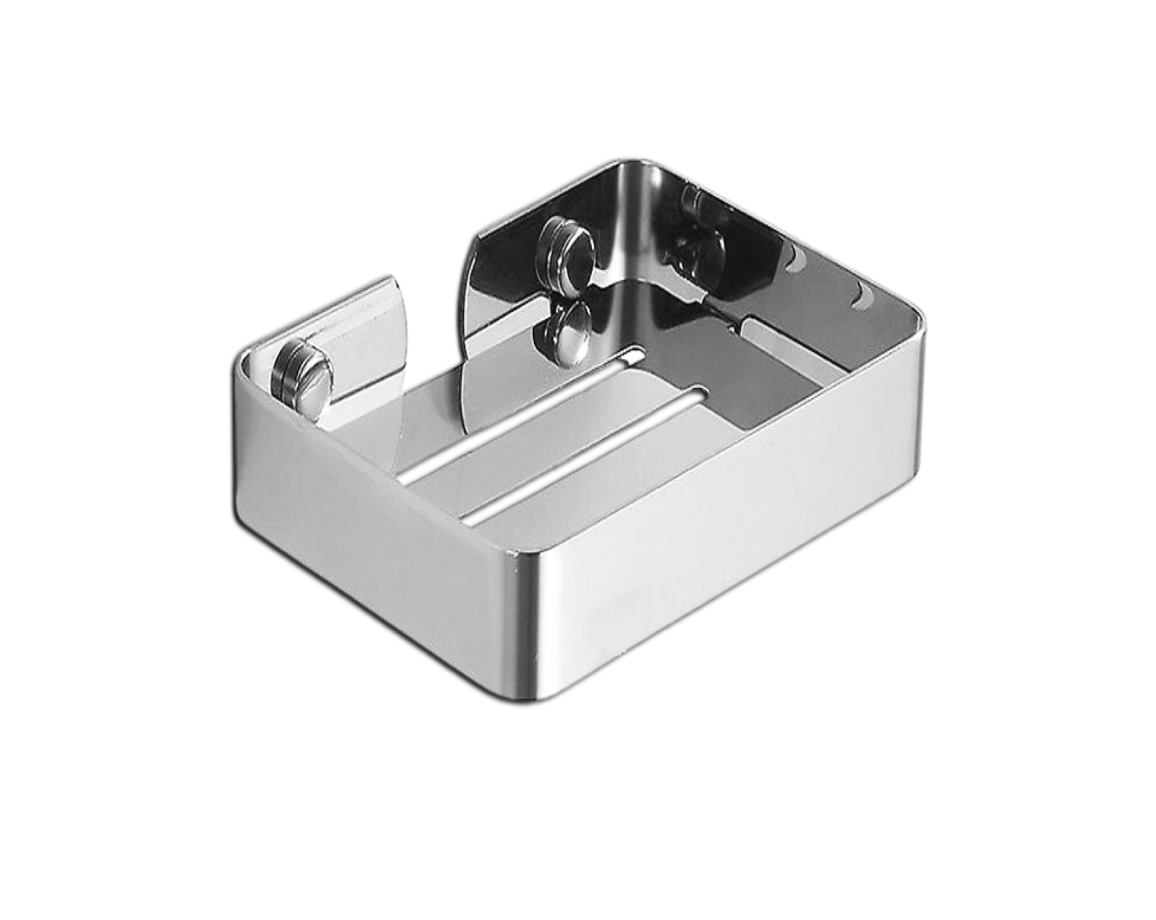 Jabonera Rectangular Chica de Pared – Cromo Espejo-FOLGVEX