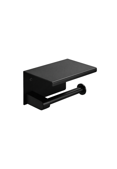Portarrollo con Repisa Negro Mate | Serie Onyx-Luxury | FOLGVEX