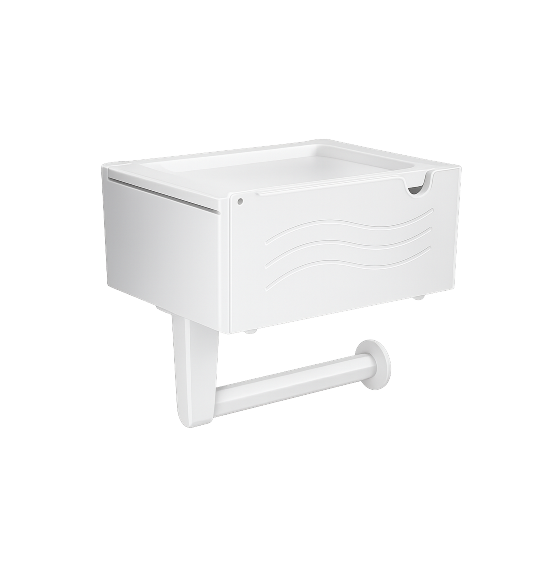 Portarrollos con Almacenamiento acabado blanco | Serie Pure-Utility | FOLGVEX