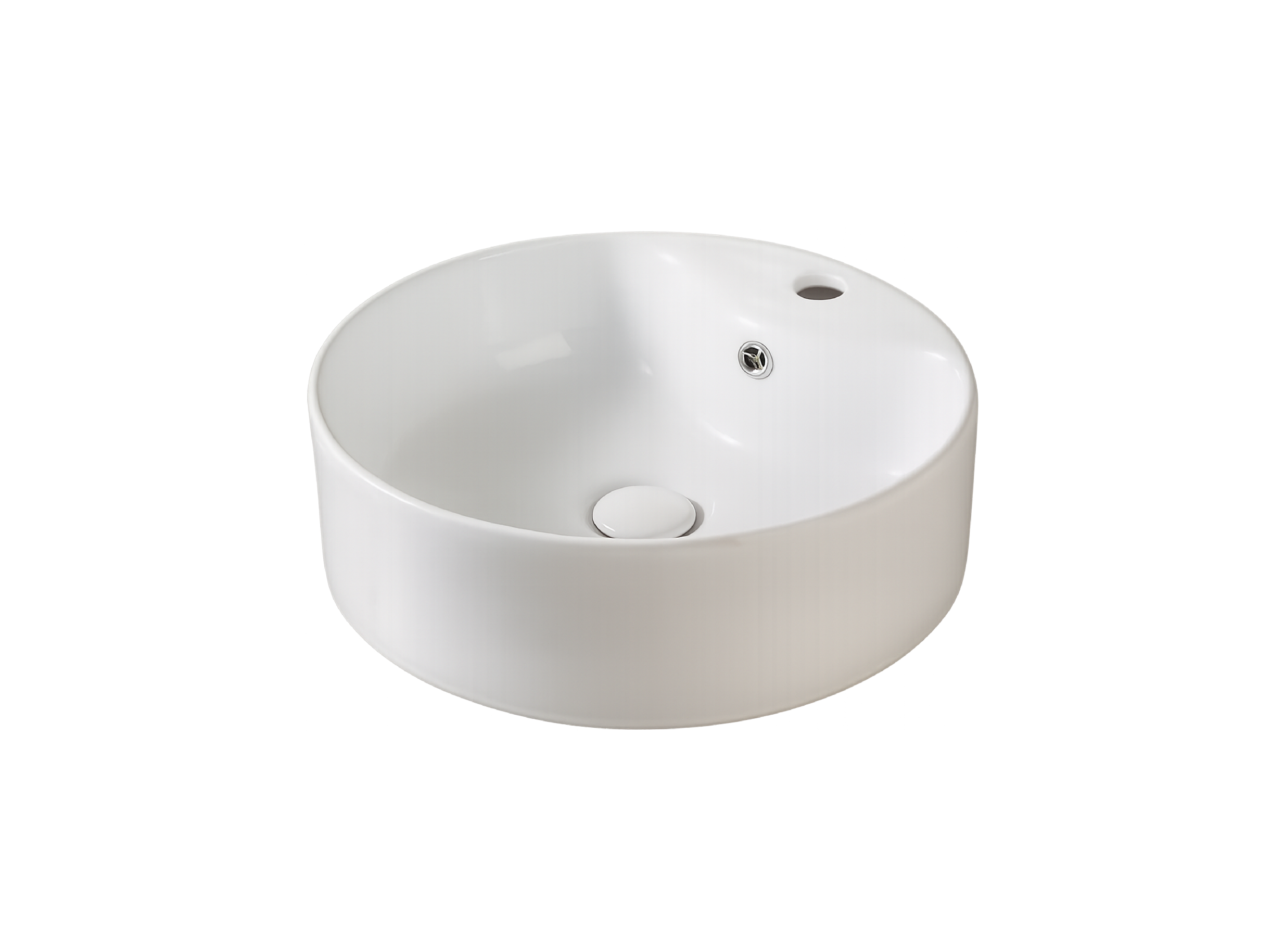 Lavabo de Sobreponer Circular | Blanco Pureza-FOLVEX