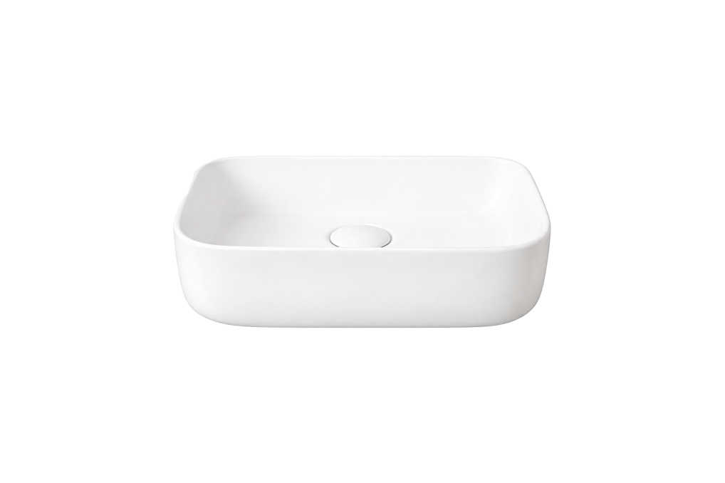 Lavabo de Sobreponer Rectangular Slim | Blanco Minimalista-FOLGVEX