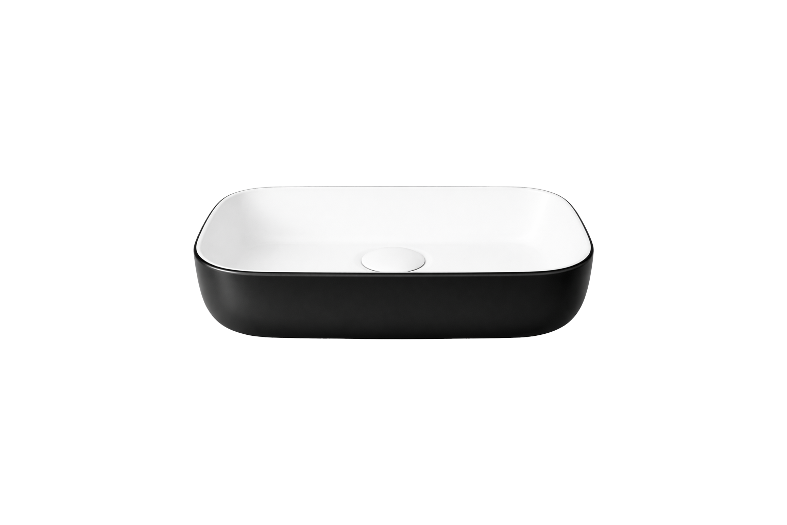 Lavabo de Sobreponer Rectangular | Bicolor Dual-Tone (Blanco y Negro)-FOLGVEX
