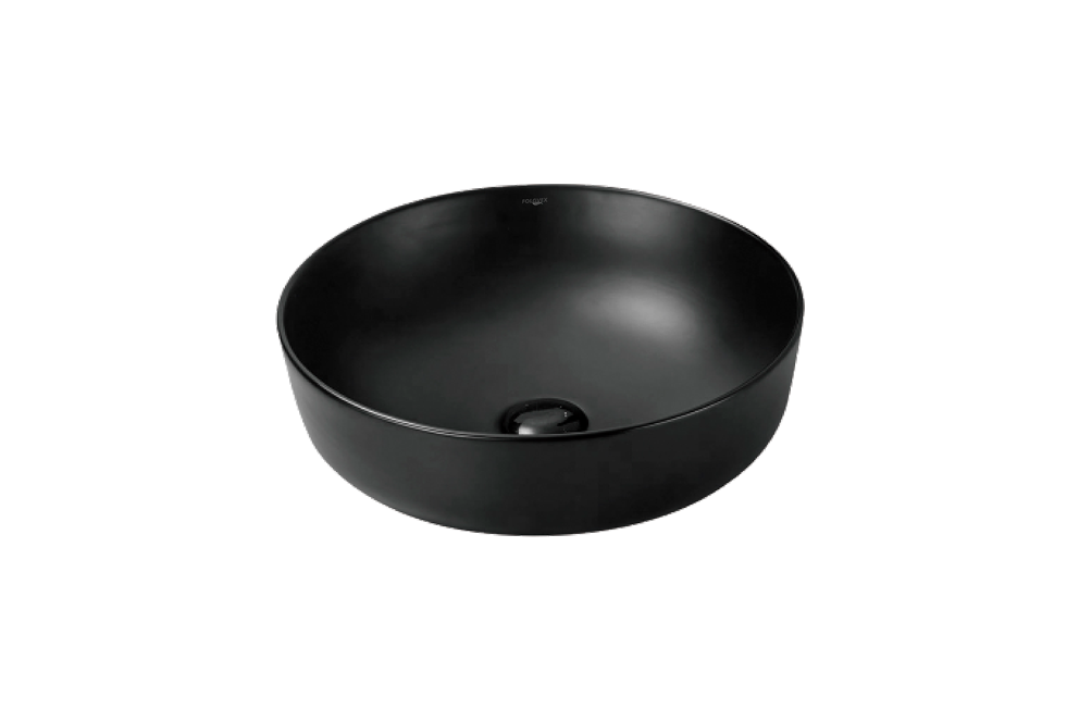 Lavabo de Sobreponer Redondo | Negro Mate FOLGVEX