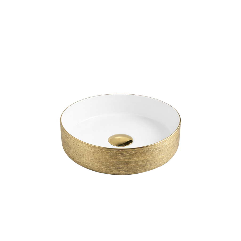 Lavabo de Sobreponer Redondo Gold & Gloss | FOLGVEX