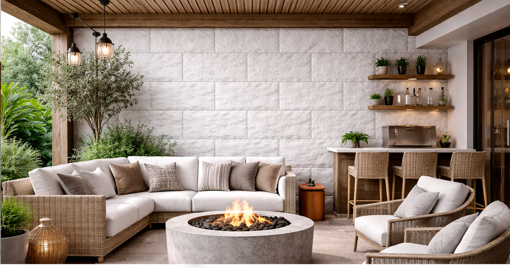 FOLGDECOR · STRATA · WHITE ROCK PLACA DECORATIVA