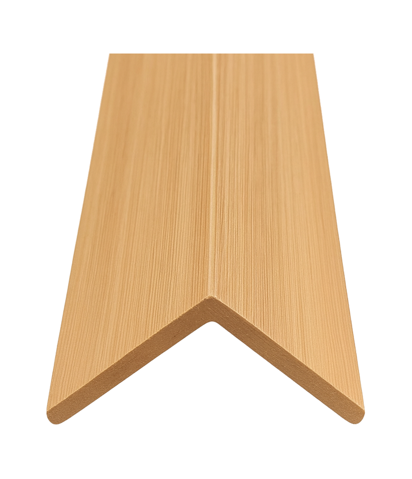 ESQUINERO DE WPC PARA LAMBRÍN · ACABADO ROBLE CLARO · FOLGDECOR