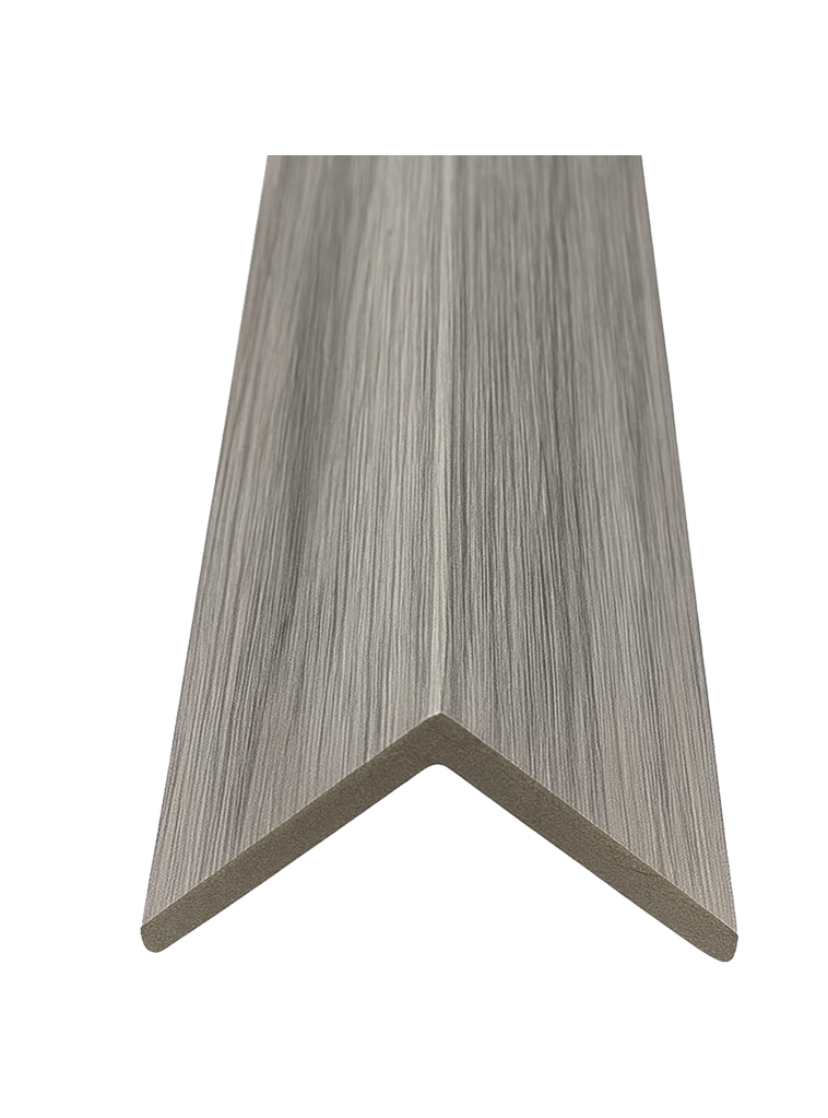 ESQUINERO DE WPC PARA LAMBRÍN · ACABADO GRIS CENIZA · FOLGDECOR