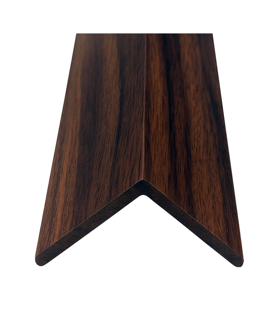 ESQUINERO DE WPC PARA LAMBRÍN · ACABADO NOGAL OSCURO · FOLGDECOR