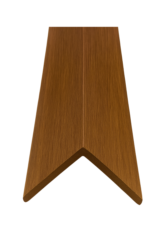 ESQUINERO DE WPC PARA LAMBRÍN EXTERIOR · ACABADO ROBLE MIEL · FOLGDECOR