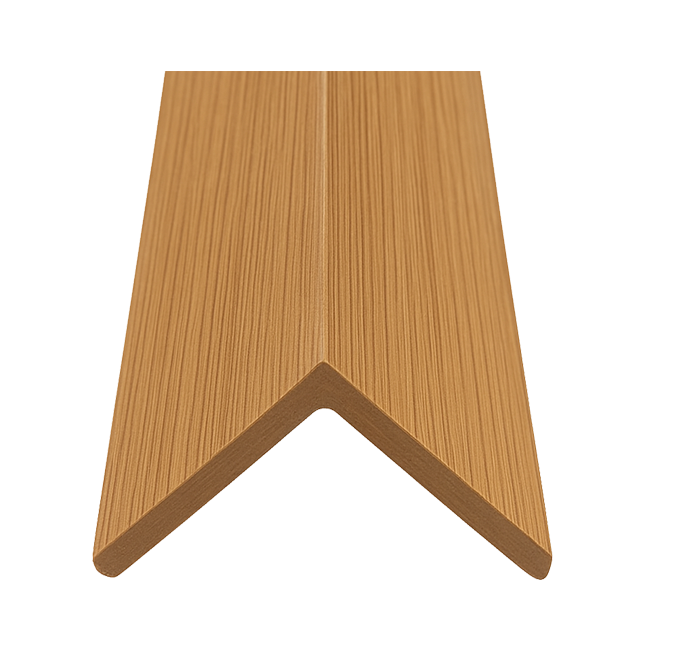 ESQUINERO DE WPC PARA LAMBRÍN · ACABADO ROBLE NATURAL · FOLGDECOR