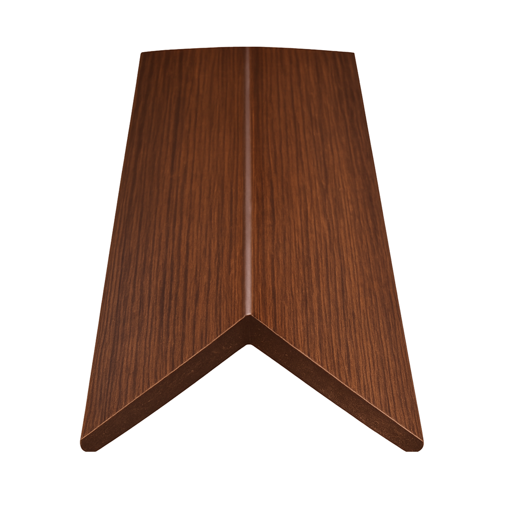 ESQUINERO DE WPC PARA LAMBRÍN · ACABADO CAOBA OSCURA · FOLGDECOR