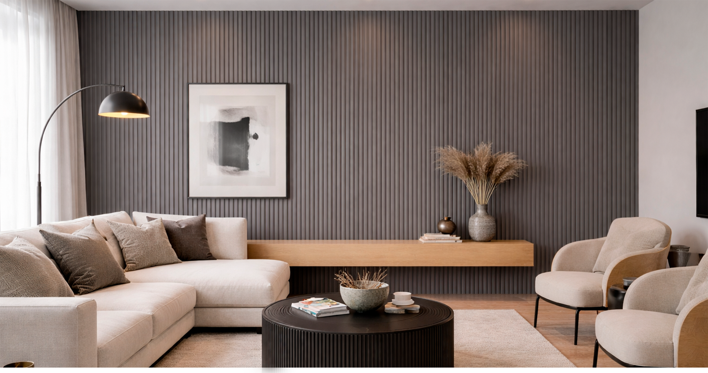 LAMBRÍN DE INTERIOR · AXIAL FINE · GRIS GRAFITO · FOLGDECOR