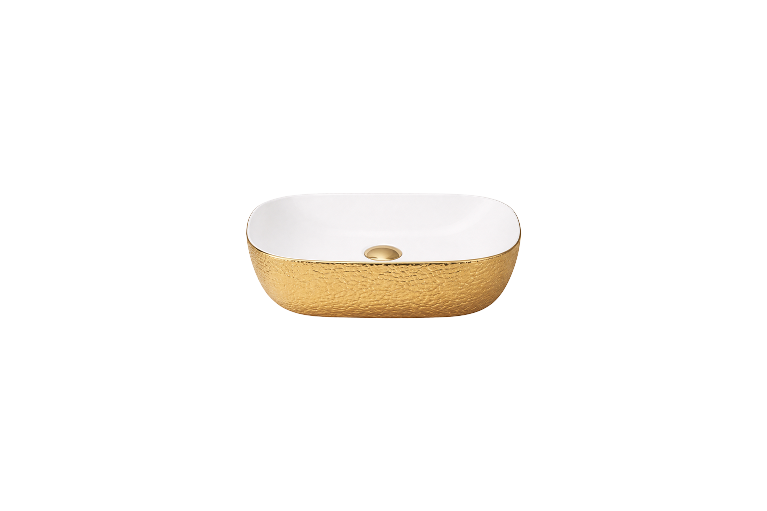 Lavabo de Sobreponer Rectangular Gold Hammered | FOLGVEX