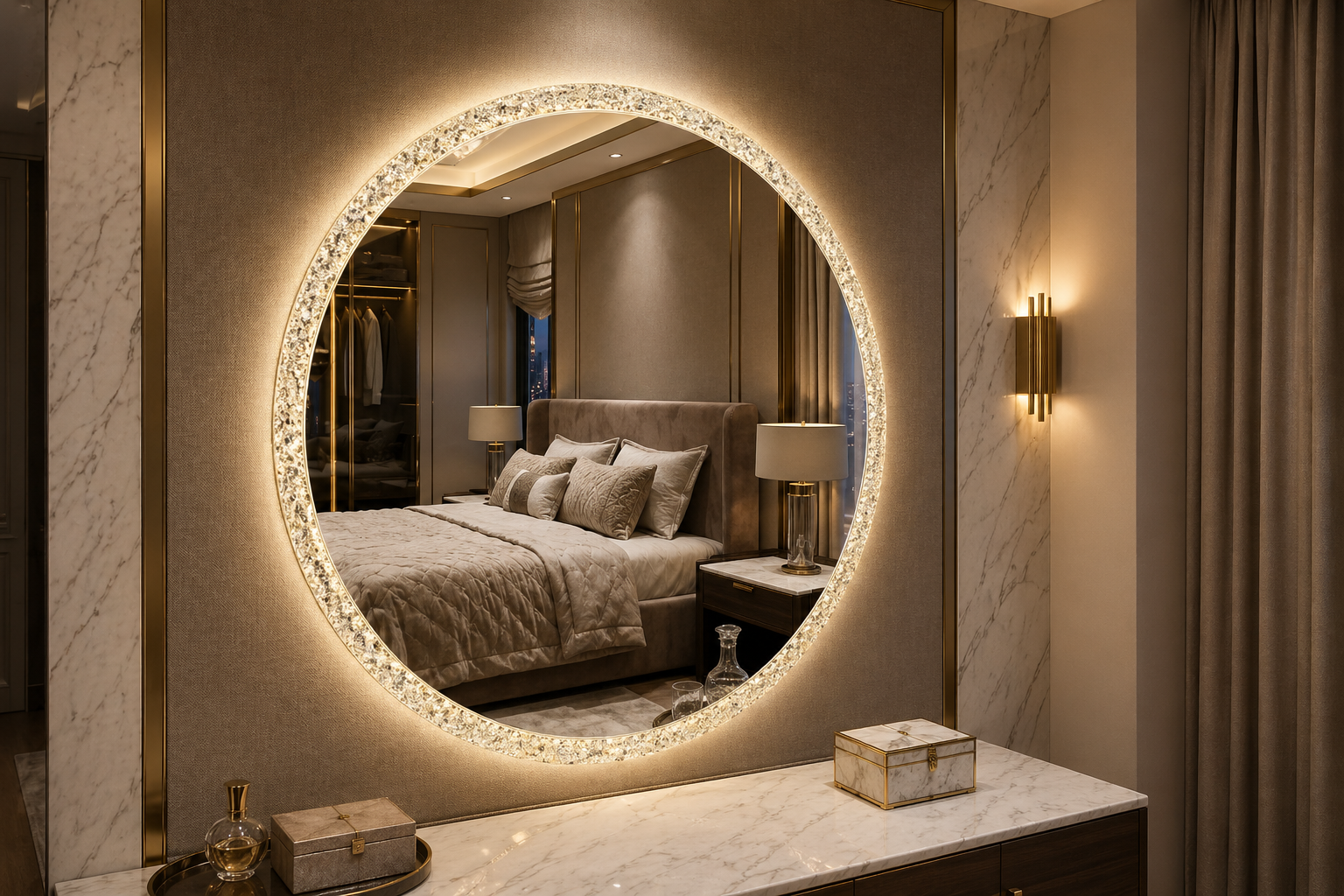 Espejo LED circular DORIS | FOLGVEX