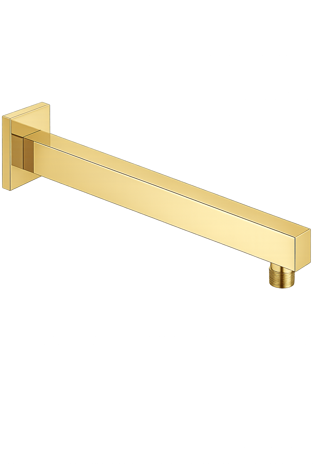 Brazo de Regadera Cuadrado 40cm de Largo Alcance | Serie Gold-Square | FOLGVEX