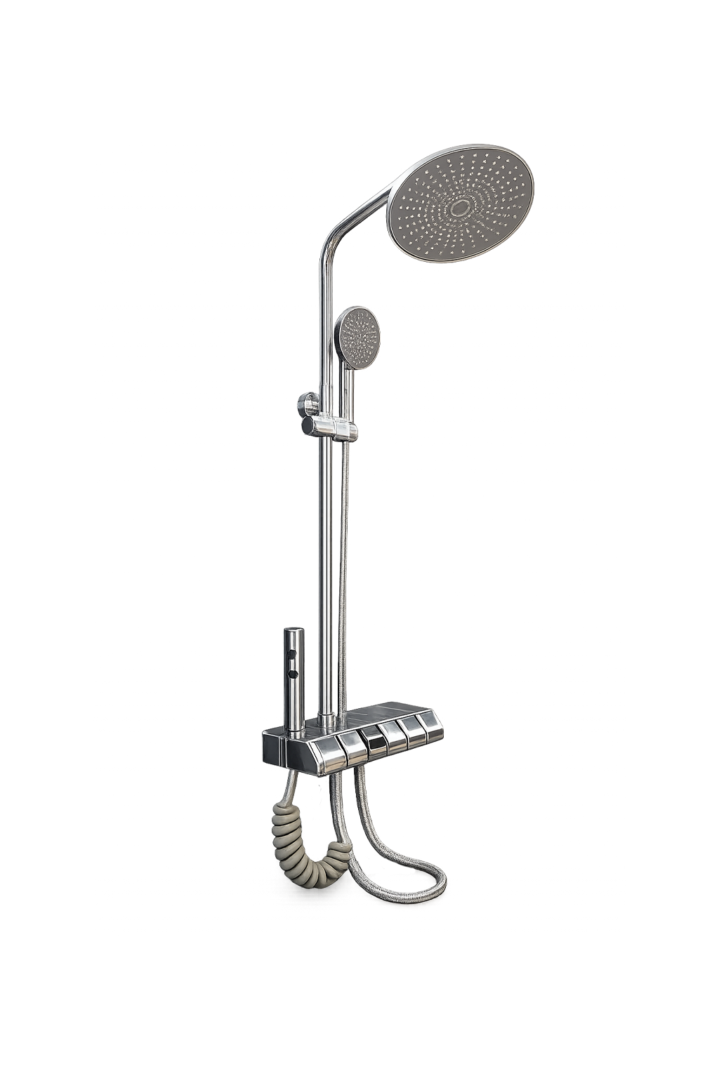 Kit de Ducha de Columna Multifuncional con Sistema de Teclas| Serie Inox-Hydro Plus | FOLGVEX