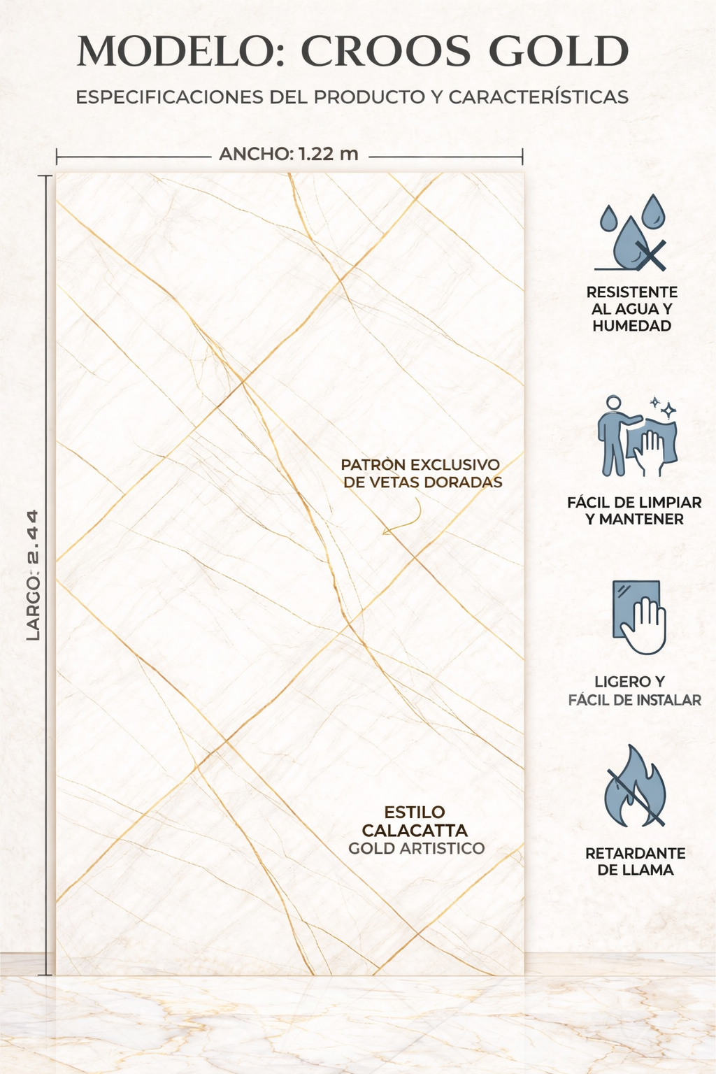 FOLGDECOR® · LITHOS · CROOS GOLD