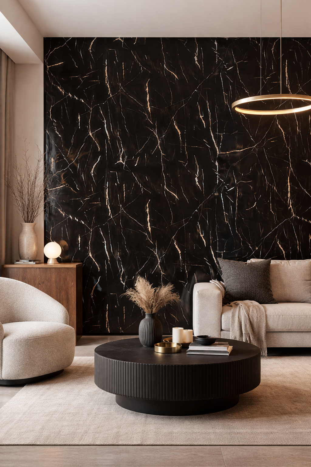 FOLGDECOR® · LITHOS · NERO VEIN   PANEL DECORATIVO
