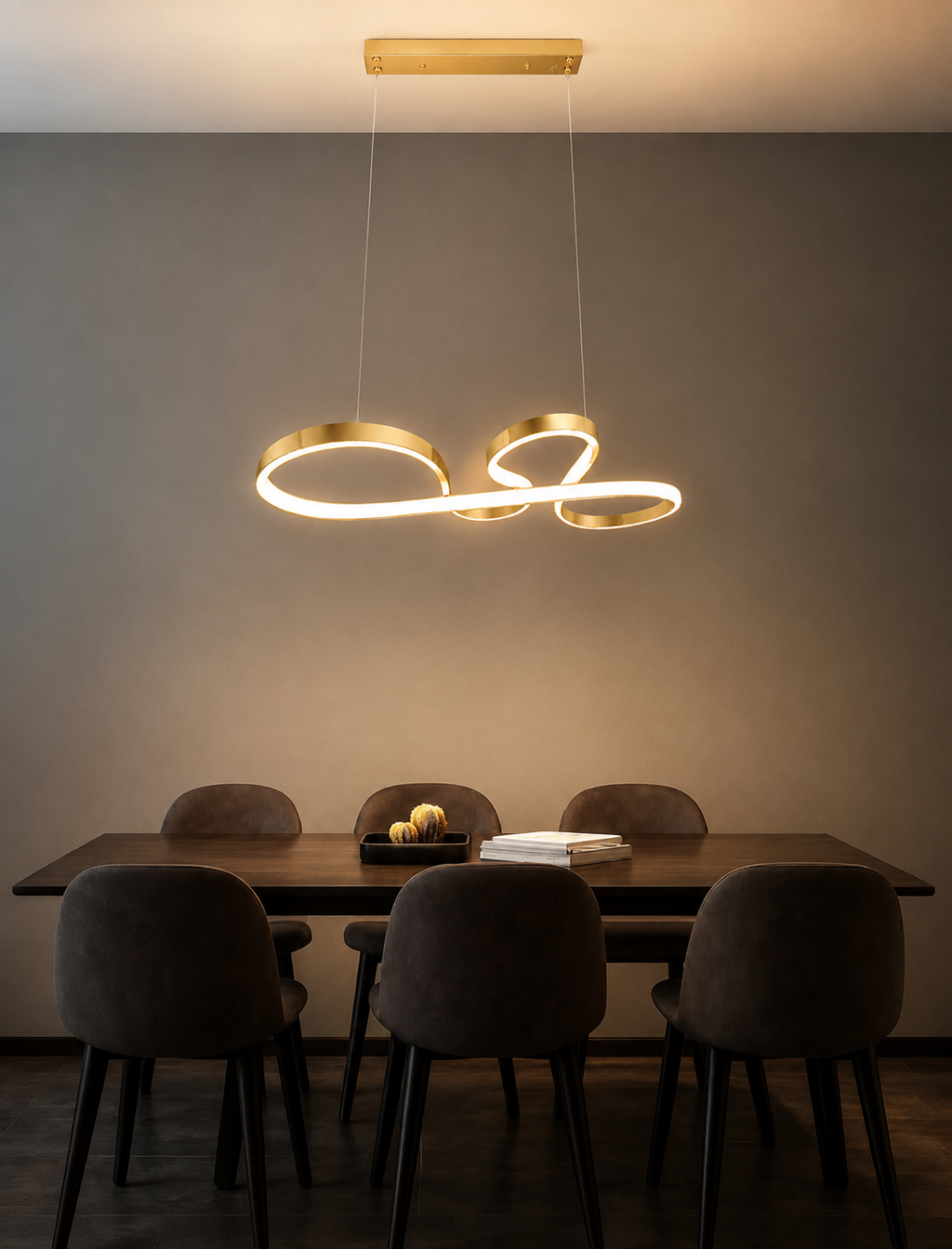 Candil LED Espiral Dorado de 3 Tonos | FOLGTECH