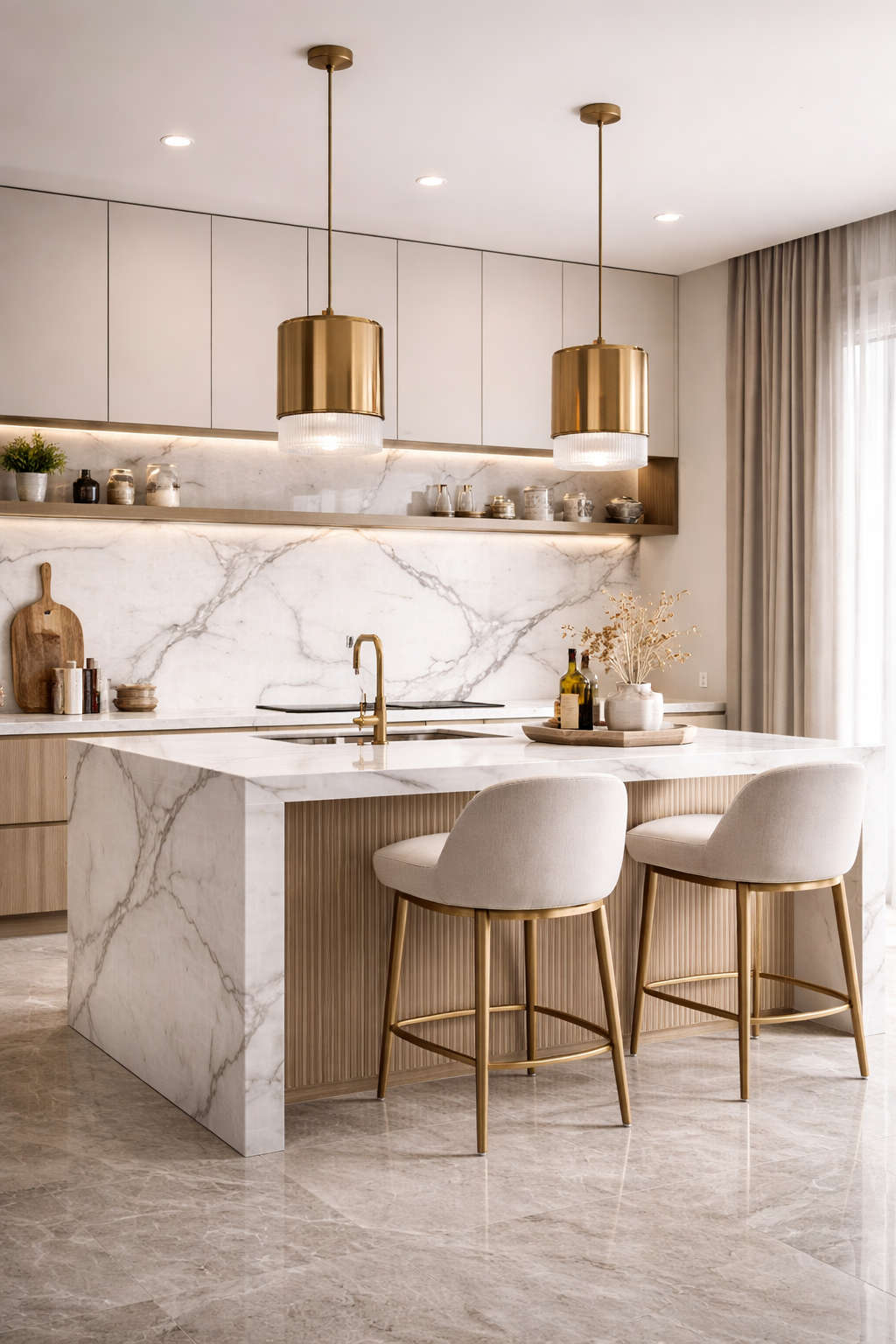 FOLGDECOR® · LITHOS · CARRARA WHITE PANEL DECORATIVO