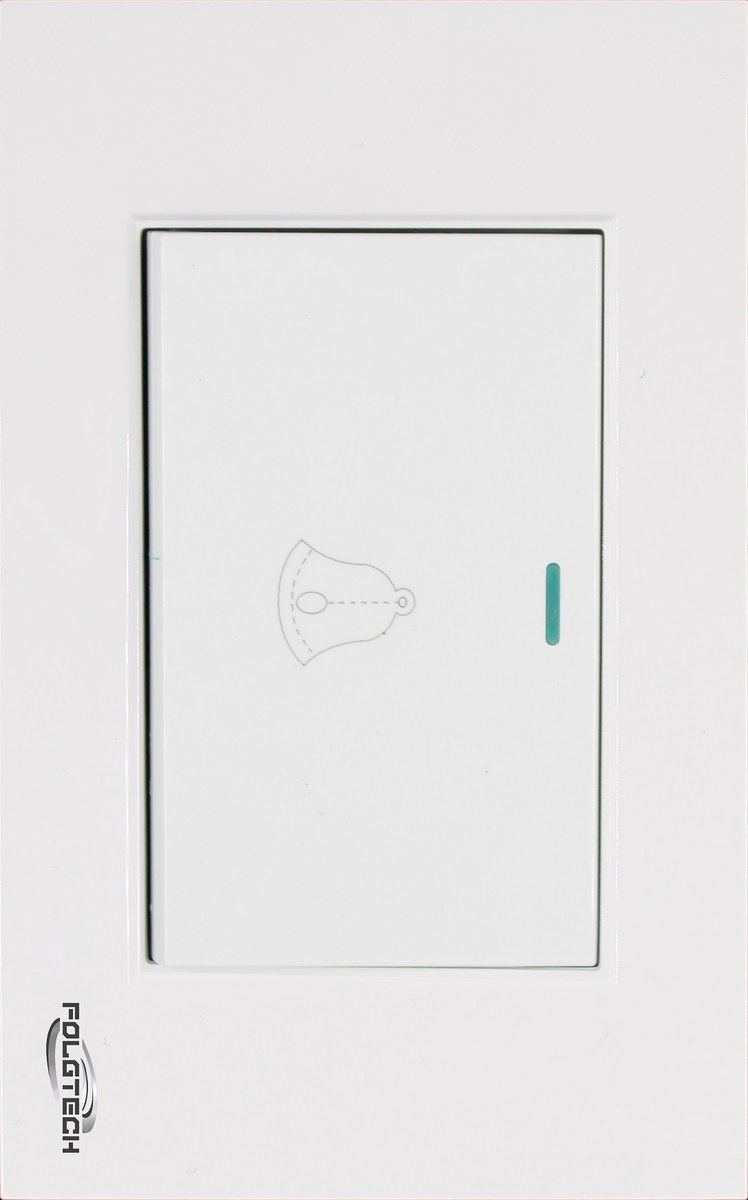 Placa Blanca Sencilla de 1 Módulo con Timbre FOLGTECH