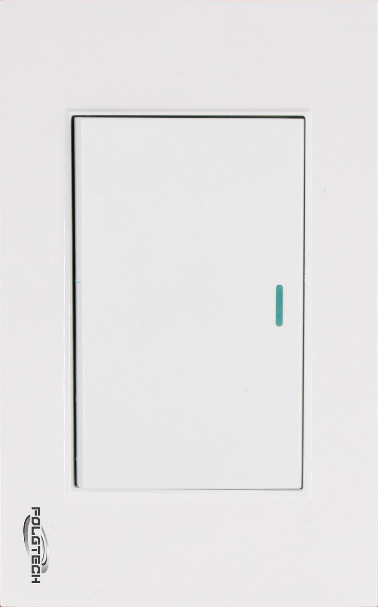 Placa Blanca de 1 Módulo con Apagador Sencillo FOLGTECH