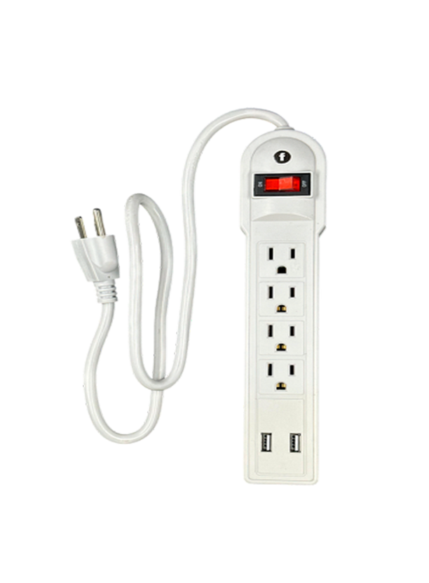 Multicontacto 4 Salidas + 2 USB | Línea Smart Conect | FOLGTECH