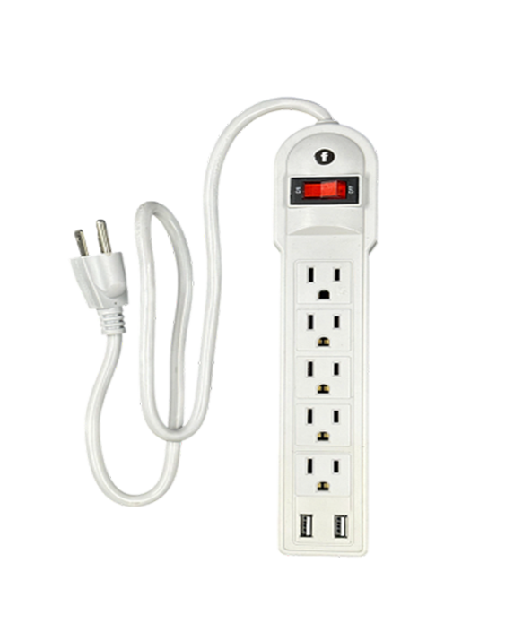 Multicontacto 5 Salidas + 2 USB | Línea Smart Conect | FOLGTECH