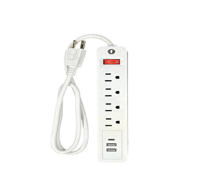 Multicontacto 4 Salidas + USB + Tipo C | Línea Smart Conect Pro | FOLGTECH