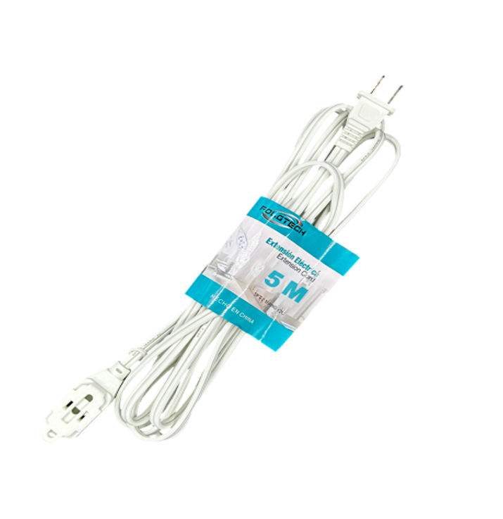 Extensión Eléctrica 5 Metros Blanca | Línea Energía Esencial | FOLGTECH