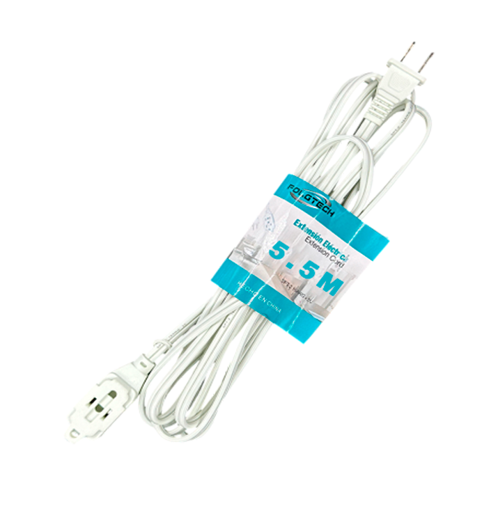 Extensión Eléctrica 5.5 Metros Blanca | Línea Energía Esencial | FOLGTECH