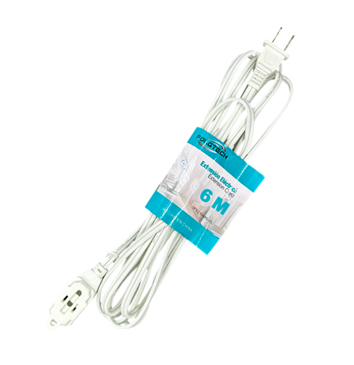 Extensión Eléctrica 6 Metros Blanca | Línea Energía Esencial | FOLGTECH