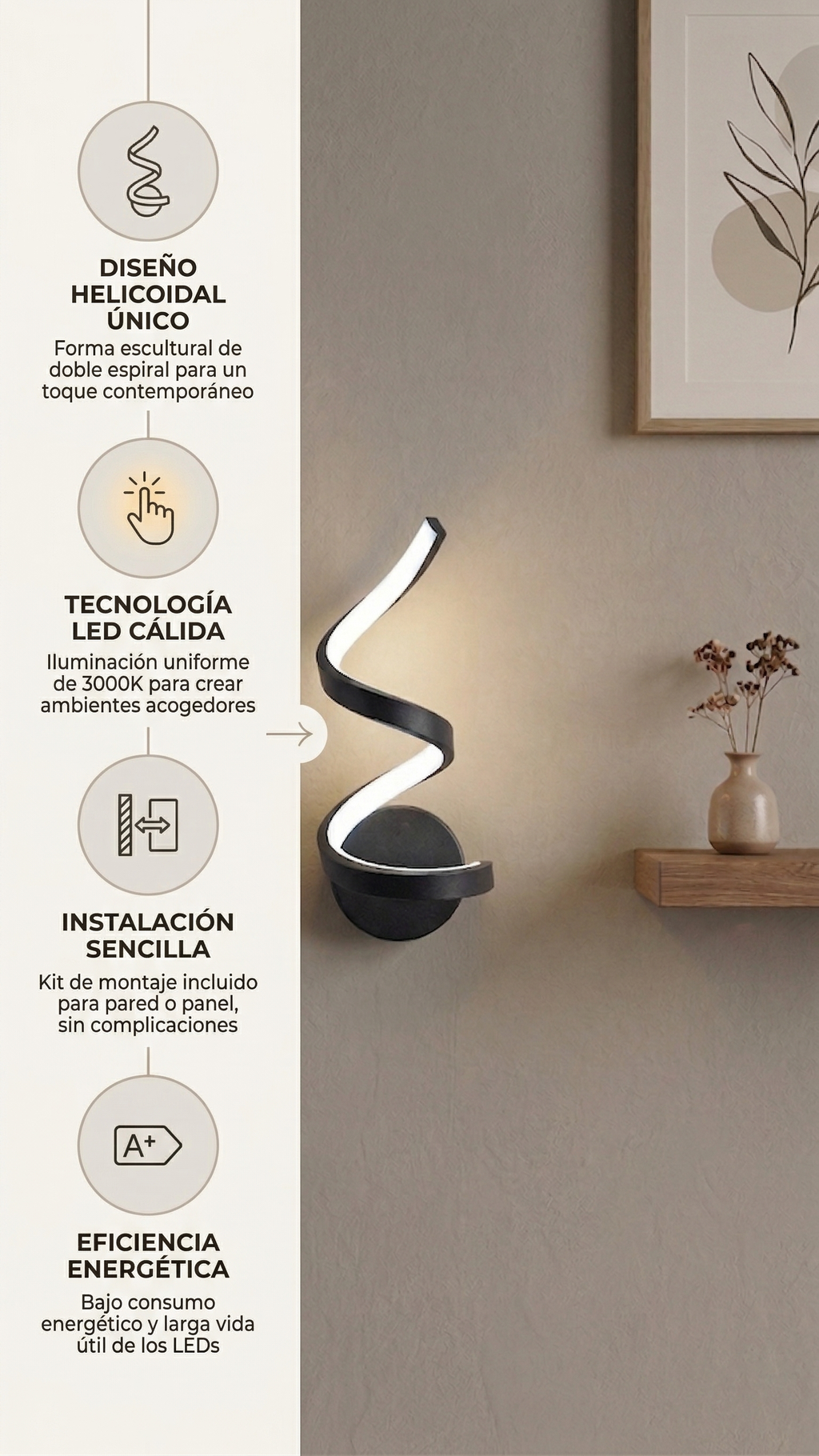 Lámpara Decorativa De Pared -FOLGTECH