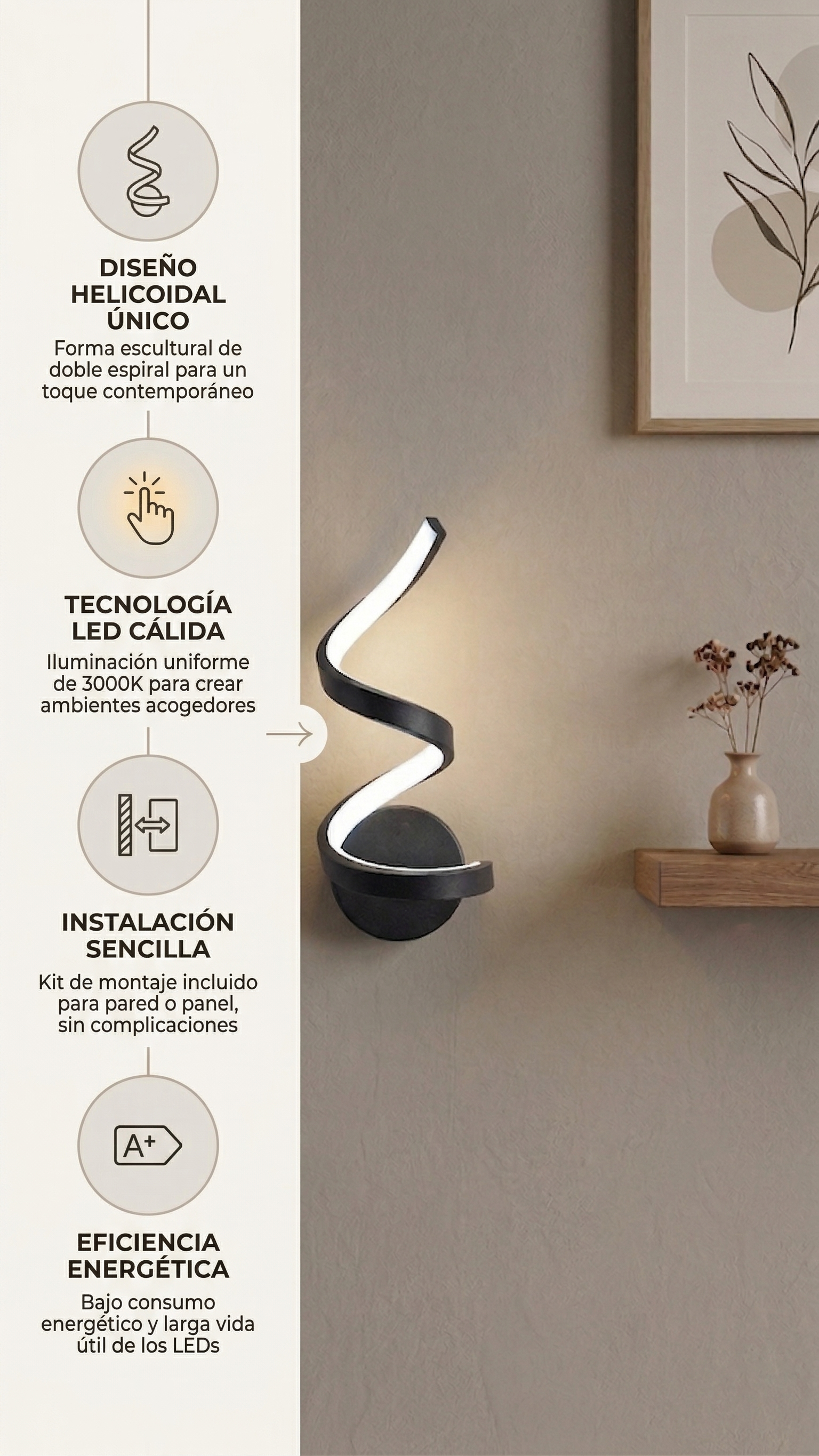 Lámpara Decorativa De Pared -FOLGTECH