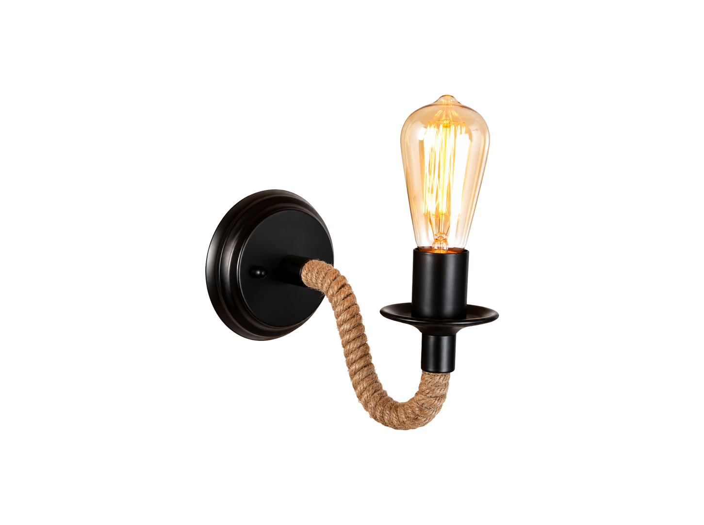 Lámpara de Pared con Cuerda Estilo Retro E27  | FOLGTECH