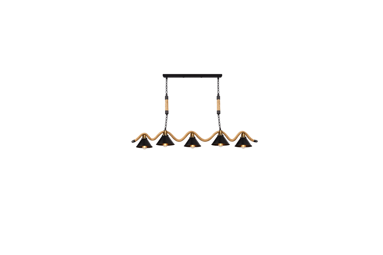 Candil Decorativo de Base Ondulada con Platillos para 5 Focos | FOLGTECH