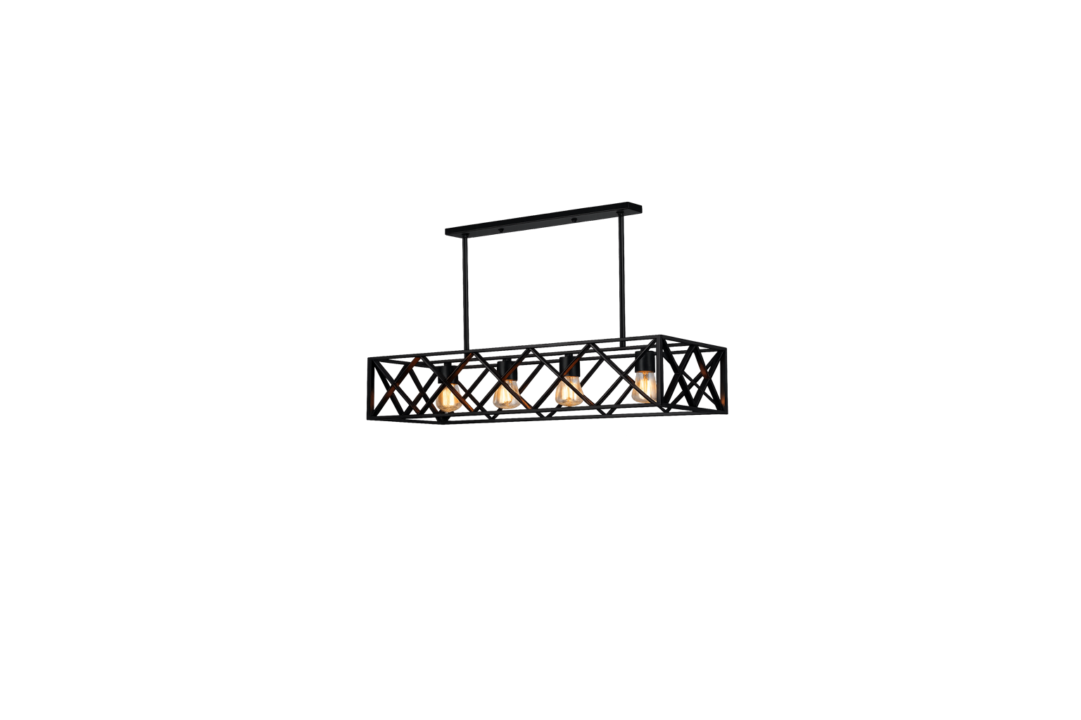 Candil Decorativo Jaula de Hierro 22×61 cm para 4 Portalámparas | FOLGTECH