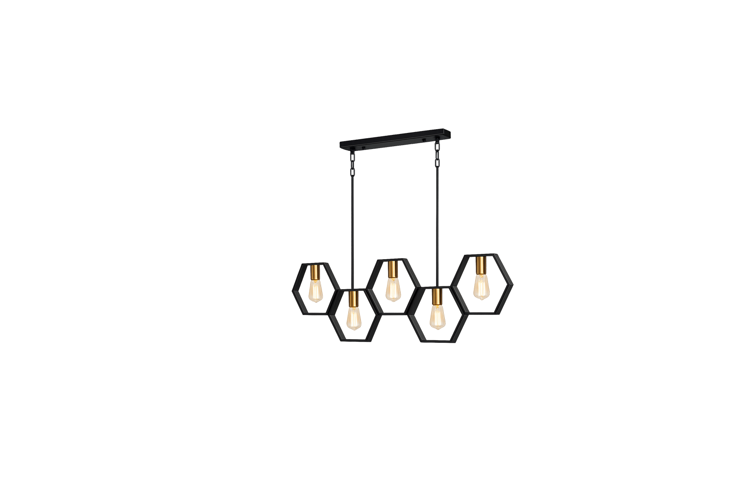 Candil Decorativo Forma de Panal con 5 Portalámparas