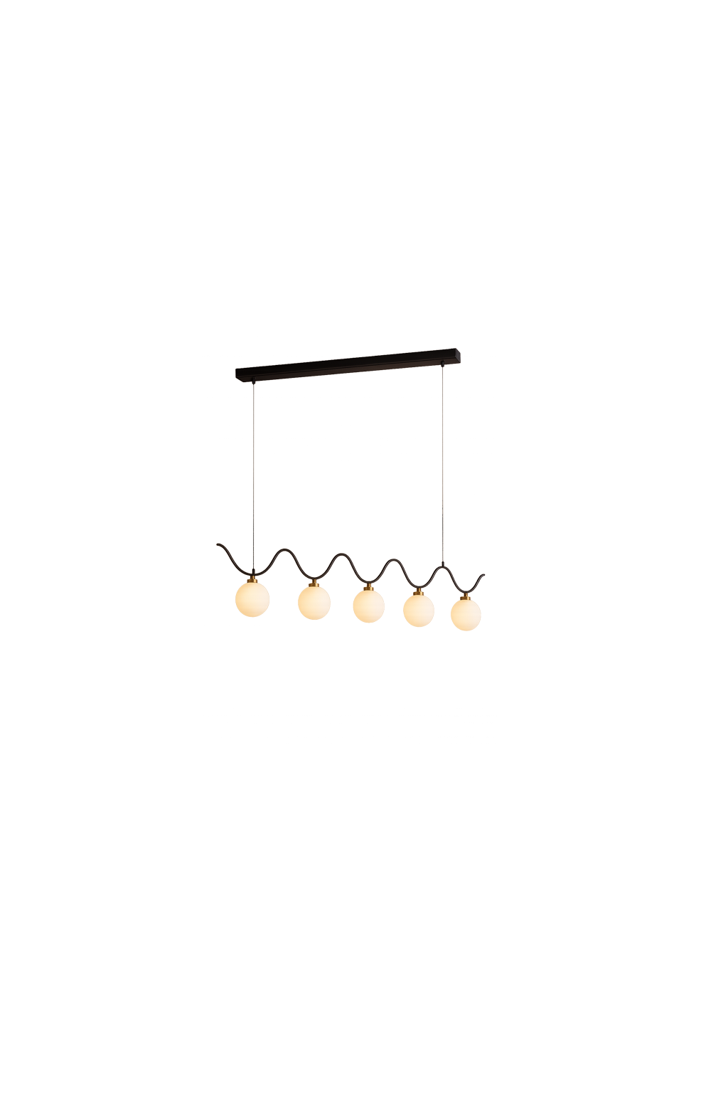 Candil Decorativo Ondulado de 5 Portalámparas