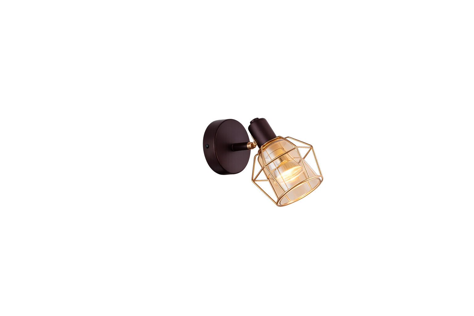 Lámpara de Pared Geométrica Inclinada Dorada