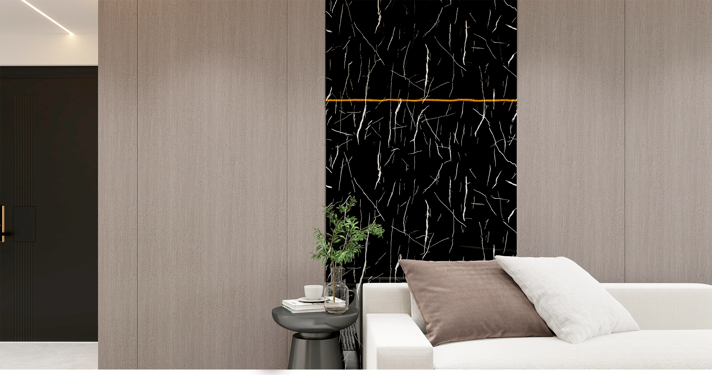 FOLGDECOR® · LITHOS · NERO VEIN   PANEL DECORATIVO