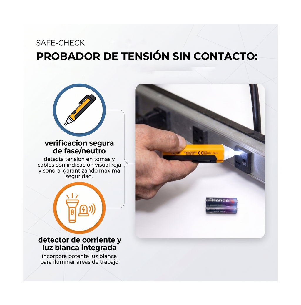 Probador de Voltaje Sin Contacto NCV | Safe-Scan -FOLGTOOLS