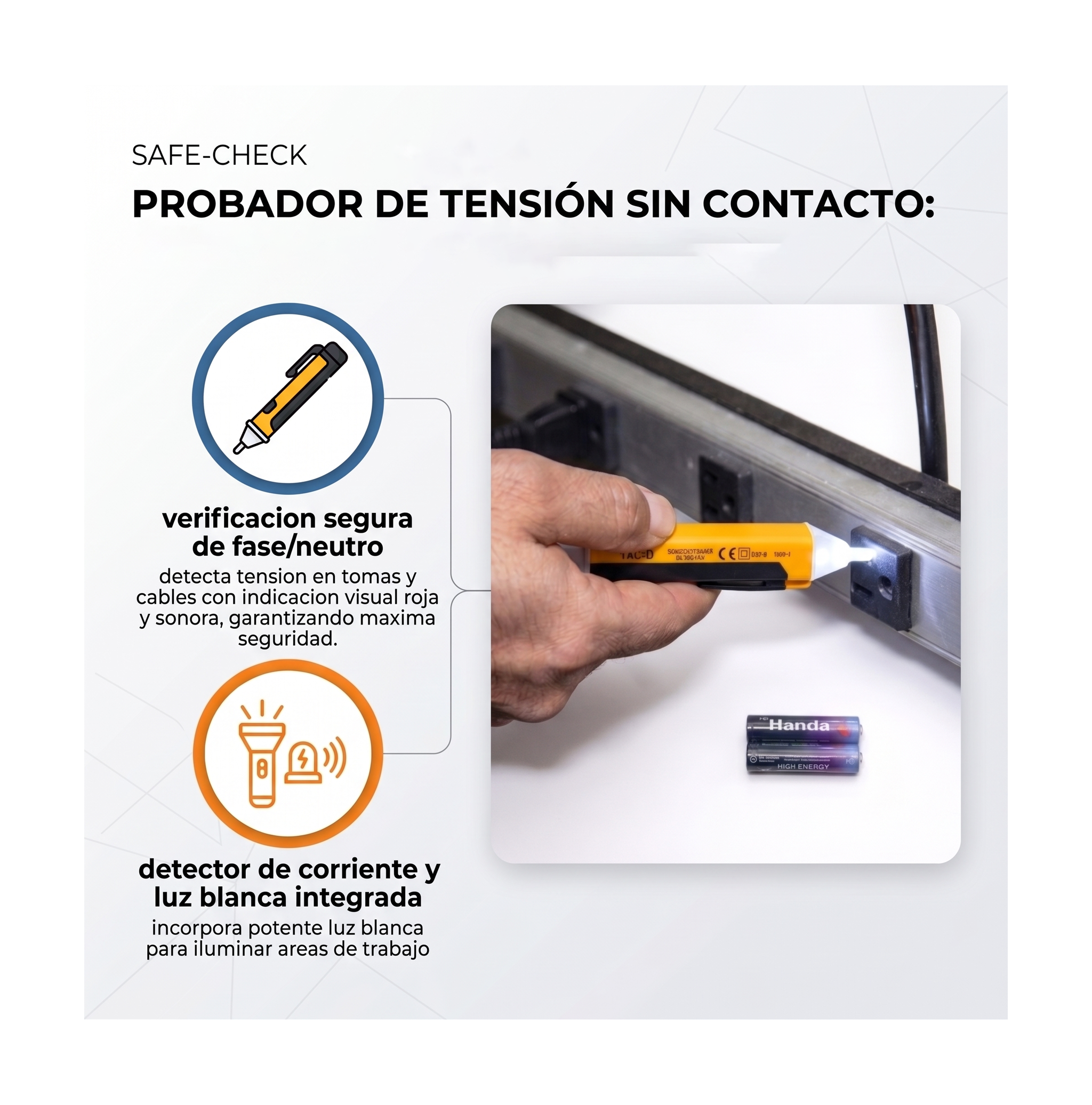 Probador de Voltaje Sin Contacto NCV | Safe-Scan -FOLGTOOLS